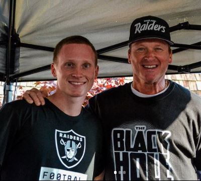 Michael Gruden with his father Jon Gruden